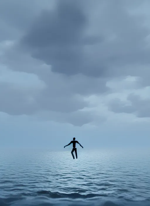 A Person Falling Into Ocean Video By OpenLamb Genmo