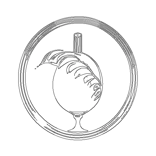 Fine-grained edges. a simple logo of a wine glass with a grapevine wrapped around it, minimalist, red and white