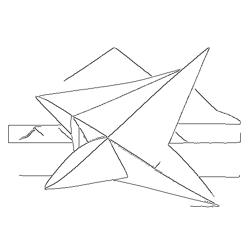 Fine-grained edges. a simple logo of a paper airplane, minimalist style