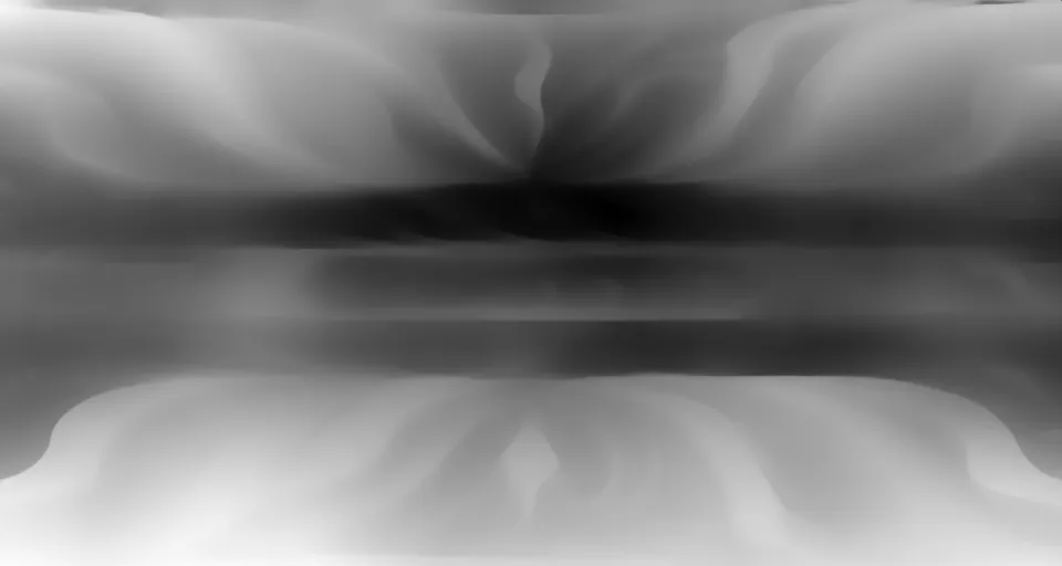 Depth map. a black and gold abstract background with wavy lines and a sunset sky