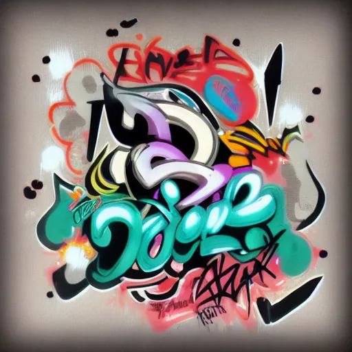 Odette in graffiti font