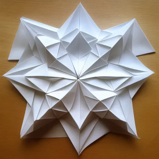origami tessellation with a triangle pattern on a white background