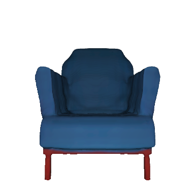 A traditional wingback fabric recliner chair