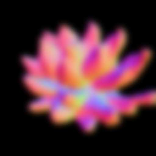 a colorful flower floating on top of a body of water