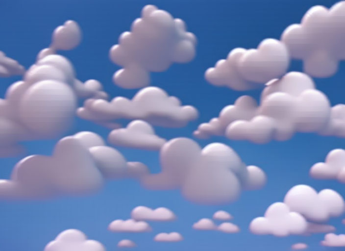 Multi-cloud computing, 3D octane render, In the Sky, paper planes