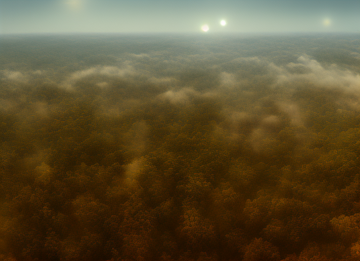 space age earthy landscape