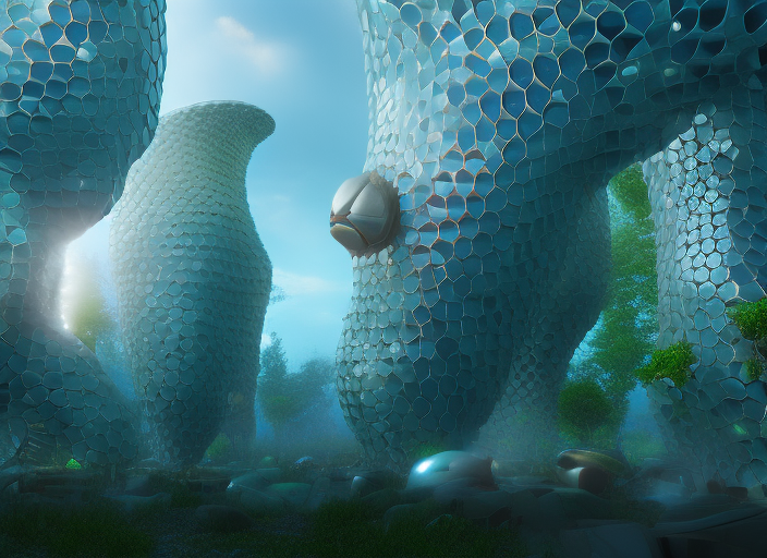 a cyborg organic biological futurism pavilion could breathe with building skin, trending on artstation
