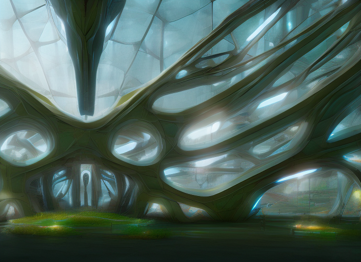 a cyborg organic biological futurism pavilion could breathe with building skin, trending on artstation