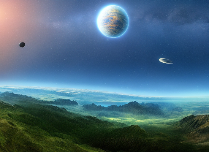 go beyond, intricately detailed stunning landscape outer space