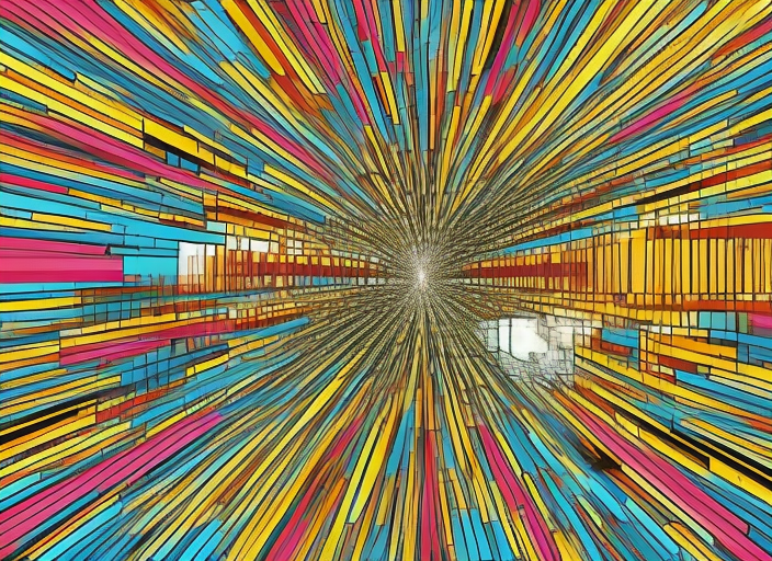 traveling into hyperspace, pop art style