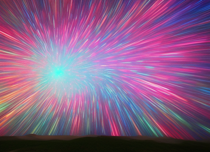 chasing beauty, traveling into hyperspace, colorful, beautiful