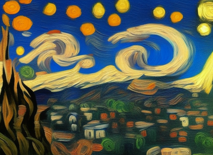 a painting similar to starry night 