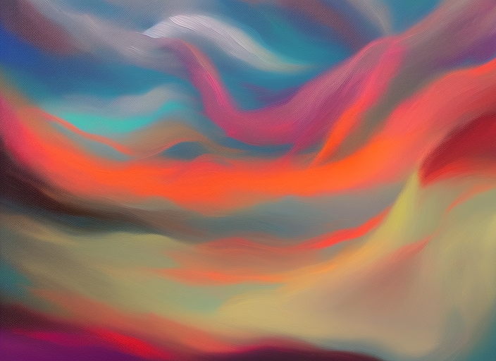 "Imagine a dream world where the sky is a canvas of swirling, vibrant colors and shapes, and the ground is made of soft, fluffy clouds. The inhabitants of this world are ethereal beings made of light and energy, dancing and playing in the dreamy landscapes."