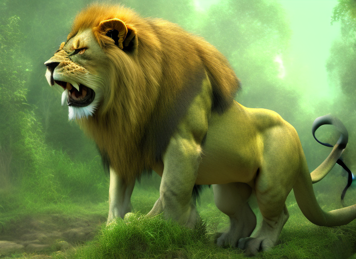 a fierce lion in a jungle. a fierce lion in a jungle. zbrush central contest winner, verdant