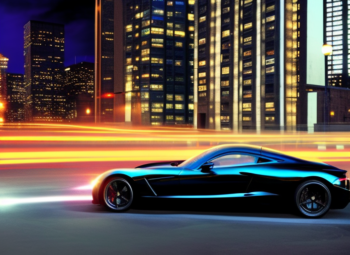 "A sleek, black sports car speeds down a deserted city street at night, the neon lights reflecting off its glossy exterior as it weaves in and out of the shadows cast by towering skyscrapers. The driver, a mysterious figure dressed in all black, grips the steering wheel tightly, a hint of danger in their eyes as they take the curves at breakneck speeds."::2.6 ancient::-0.2 anime::-0.2 cyberpunk::2 galactic::1.9 old photograph::-0.2 360 panorama::1.1 electron microscope::0.3 wide angle lens::1.5 andy warhol::0.1 alphonse mucha::1.4 frida kahlo::-0.1 --quality 2 --stylize 60000