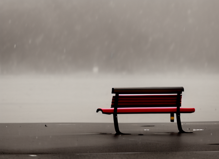 "A lone figure sitting on a park bench, staring out at the rain-drenched cityscape while lost in thought, a single red umbrella the only splash of color in the gray, misty scene."::2.5 https://firebasestorage.googleapis.com/v0/b/noonshot-prod.appspot.com/o/midjourney%2Fimages%2Fcaa17769-becc-425b-bb8b-069cc1f39d04?alt=media&token=8c5c3856-8a31-4516-9ba9-315118585047:: 4-bit::-0.3 16-bit::1.6 8-bit::1.5 1980s::2.1 1800s::2.9 caribbean::2.5 cartoon::-0.5 carved lacquer::1.2 diego rivera::0.2 francis bacon::2 JMW Turner::1.5 jean michel basquiat::1.8 defocus::-0.5 --quality 2 --stylize 60000
