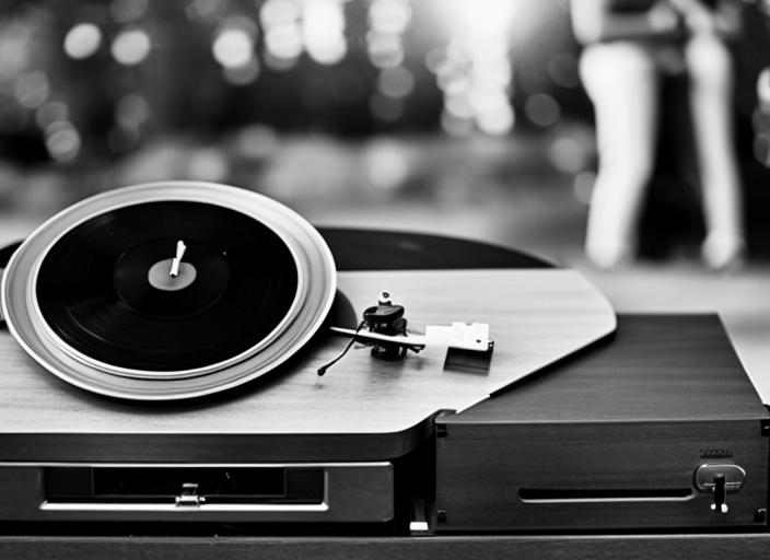 An old-fashioned record player spinning a soulful melody, its sound echoing through a quiet urban landscape.::2.8 https://firebasestorage.googleapis.com/v0/b/noonshot-prod.appspot.com/o/midjourney%2Fimages%2F5e65a886-7340-44cf-a87f-6dc5197faa0c?alt=media&token=c4a5ec39-a69d-4229-b30a-1cf175f936d3:: electrical::2 extraterrestrial::1.9 candlelight::0.1 concert lighting::1.6 dusk::2.3 360 panorama::1.8 jean michel basquiat::0.2 yoji shinkawa::0.4 defocus::-0.5 --quality 2
