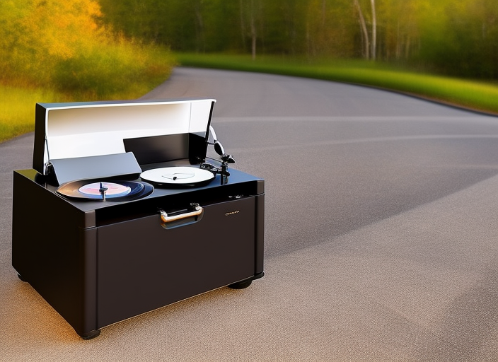 An old-fashioned record player spinning a soulful melody, its sound echoing through a quiet urban landscape.::2.8 https://firebasestorage.googleapis.com/v0/b/noonshot-prod.appspot.com/o/midjourney%2Fimages%2F5e65a886-7340-44cf-a87f-6dc5197faa0c?alt=media&token=c4a5ec39-a69d-4229-b30a-1cf175f936d3:: electrical::2 extraterrestrial::1.9 candlelight::0.1 concert lighting::1.6 dusk::2.3 360 panorama::1.8 jean michel basquiat::0.2 yoji shinkawa::0.4 defocus::-0.5 --quality 2