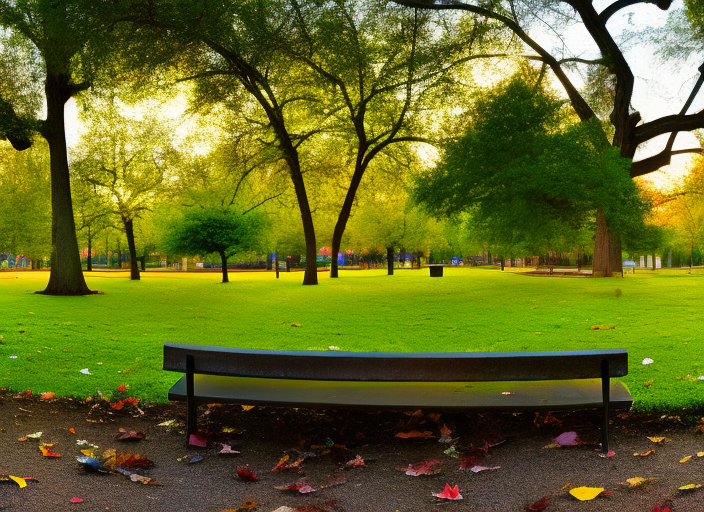 An empty park bench surrounded by a vibrant garden at sunrise, the morning sun casting a peaceful aura over the scene.::3.2 graffitti::2.1 pixelart::0.6 radioactive::1.4 panorama::1.4 wide angle lens::1.9 jean michel basquiat::1.8 yoji shinkawa::0.4 defocus::-0.5 --quality 2 --stylize 900