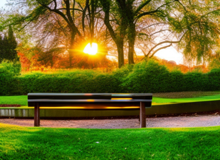 An empty park bench surrounded by a vibrant garden at sunrise, the morning sun casting a peaceful aura over the scene.::3.2 graffitti::2.1 pixelart::0.6 radioactive::1.4 panorama::1.4 wide angle lens::1.9 jean michel basquiat::1.8 yoji shinkawa::0.4 defocus::-0.5 --quality 2 --stylize 789