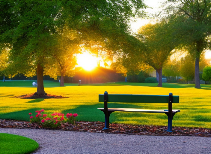 An empty park bench surrounded by a vibrant garden at sunrise, the morning sun casting a peaceful aura over the scene.::3.2 https://firebasestorage.googleapis.com/v0/b/noonshot-prod.appspot.com/o/midjourney%2Fimages%2F28487c22-bb28-49c3-8985-2a7169c2ffce?alt=media&token=9a516cca-1b32-4fd6-b3d1-bb3a6d50f5e8:: graffitti::2.1 pixelart::0.6 radioactive::1.4 panorama::1.4 wide angle lens::1.9 jean michel basquiat::1.8 yoji shinkawa::0.4 defocus::-0.5 --quality 2 --stylize 6000
