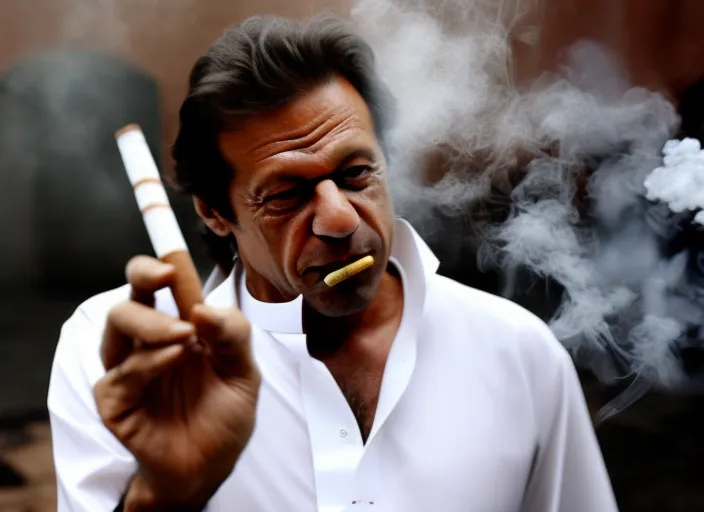 Imran Khan smoking hash
