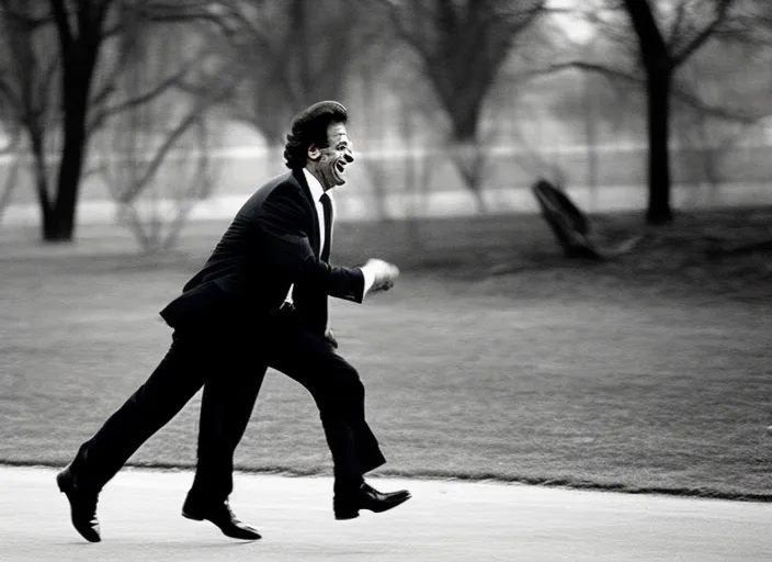 Imran Khan running after the chair