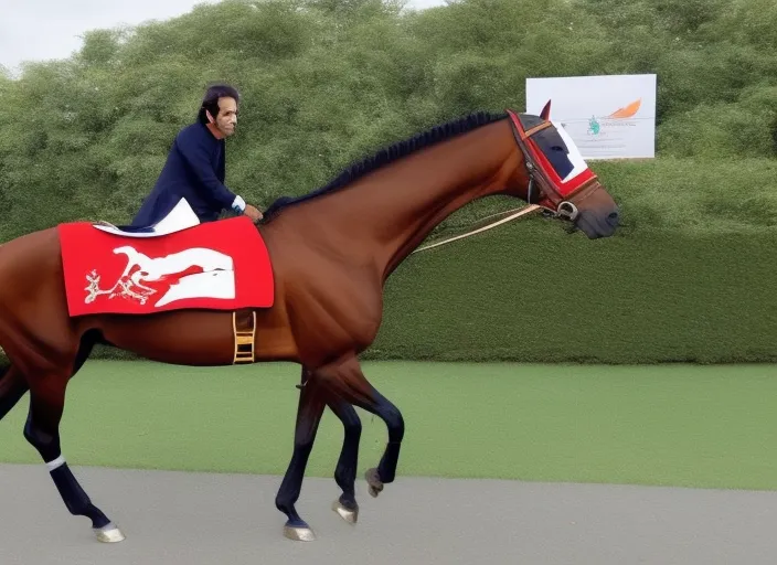 Imran Khan on the horse 