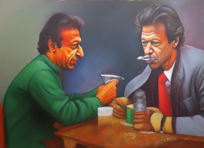 Imran Khan drinking 