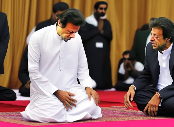 Imran Khan praying 