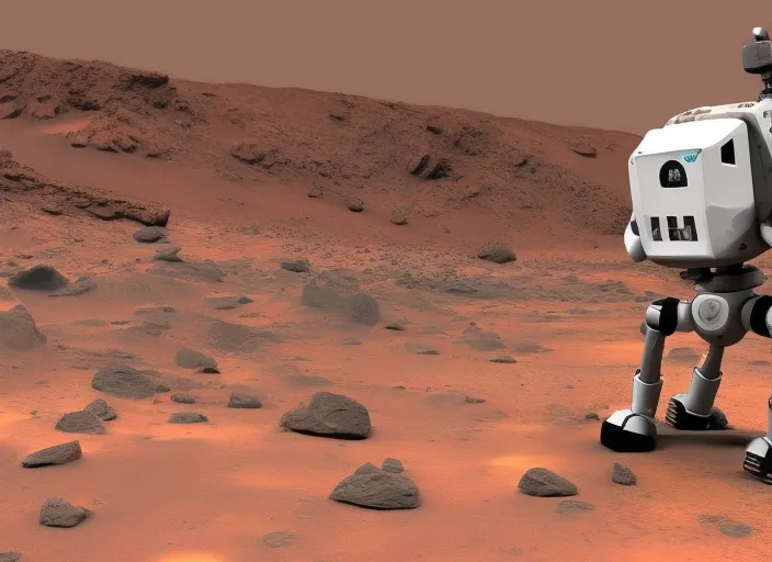 a mining robot on mars