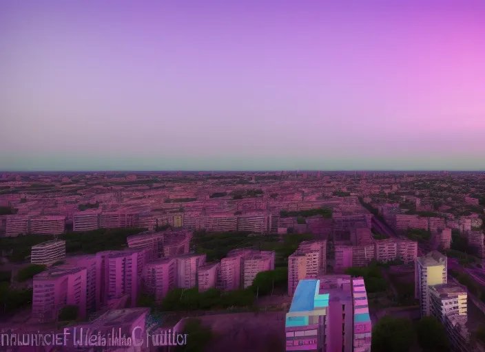“a view of a boy at sunset from a tall building. boy, car, music, sky, cloud, purple, world, dusk, tower block, afterglow, pink”
