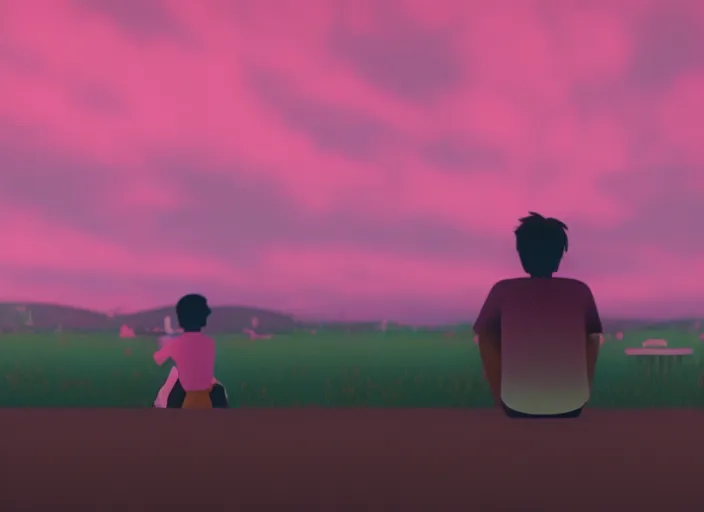 "Chill with the Boy at his Desk under the Pink Sky: A Lofi Music Video"