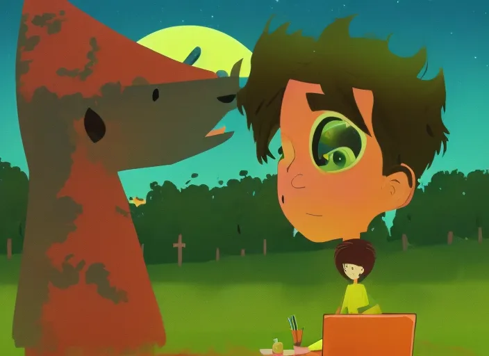 "Chill with the Boy at his Desk under the Pink Sky: A Lofi Music Video"