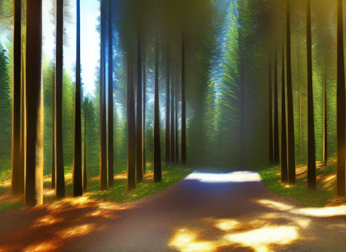 the automated security gate surrounding the forest property entrance, lots of pine trees