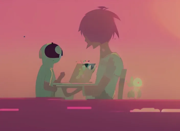 “Chill with the Boy at his Desk under the Pink Sky: A Lofi Music Video". "Chill with the Boy at his Desk under the Pink Sky: A Lofi Music Video". lovely, 1080px, HD, 4K, High quality”

