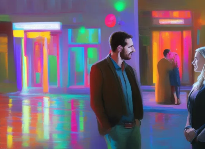 two people talking