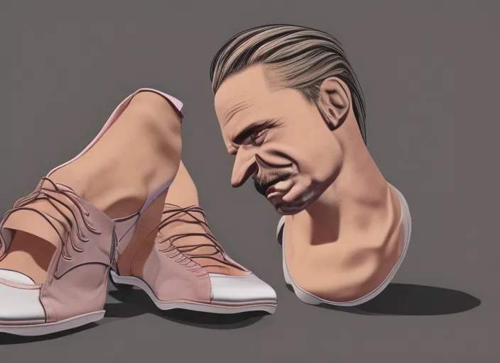 man complimenting a girls shoes, cinematic, hyperrealistic