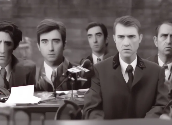 Footage of leaders admitting their mistakes and taking responsibility for their actions, cinematic, realistic