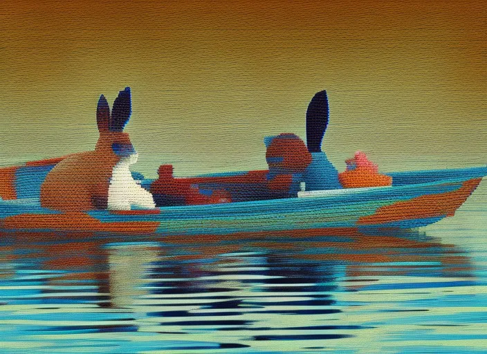 A Tooth, A Rabbit, and They're Talking - with Pixel Style. remove the boat