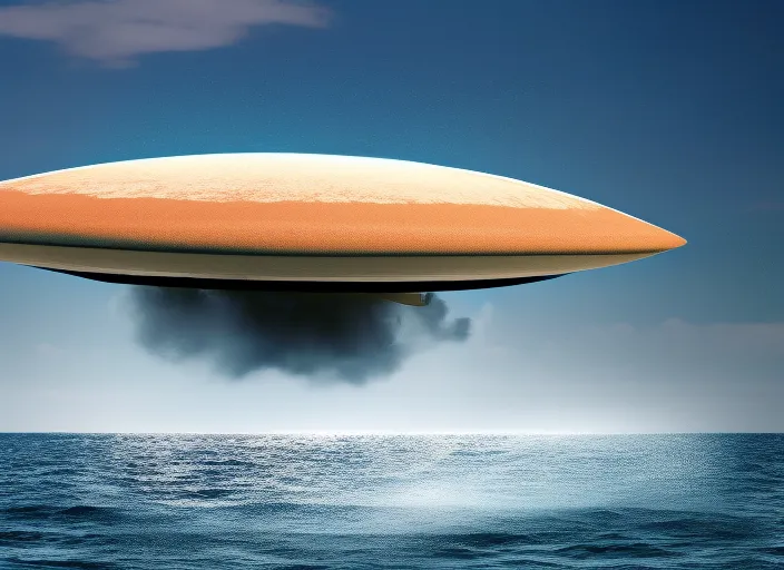 Ufo coming out of ocean 