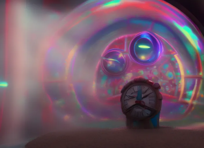 Full prompt: Time machine psychedelic