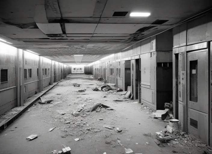 An abandoned space station in an unknown part of the universe. The corridors are dark and dusty, with debris and rubble everywhere. This station was once full of life and activity, but now it seems abandoned for years. Occasionally you can hear the sound of the wind blowing through the corridors, but otherwise it is quiet and eerie. The control room is deserted and the screens are black, and the machines seem to have come to a standstill long ago. The only light comes from the flashing red warning lights, which create a strange atmosphere. It is clear that something serious happened at this station at some point, but what it was remains a mystery. It feels like loneliness and lostness, like being all alone in an unknown corner of space. Yet you also feel a sense of adventure and curiosity, which may still be discovered in this mysterious environment.