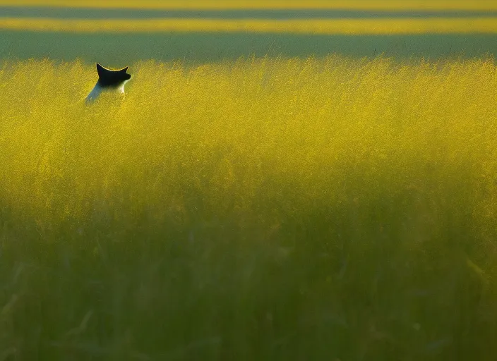 Cat in a field