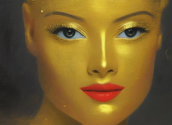 Artificial beauty in gold