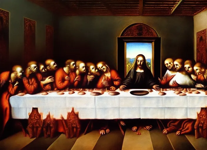 The Sacrament of the Last Supper gothic surrealism art
