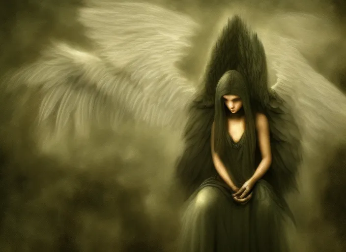 The Sacrament dark angel gothic surrealism art