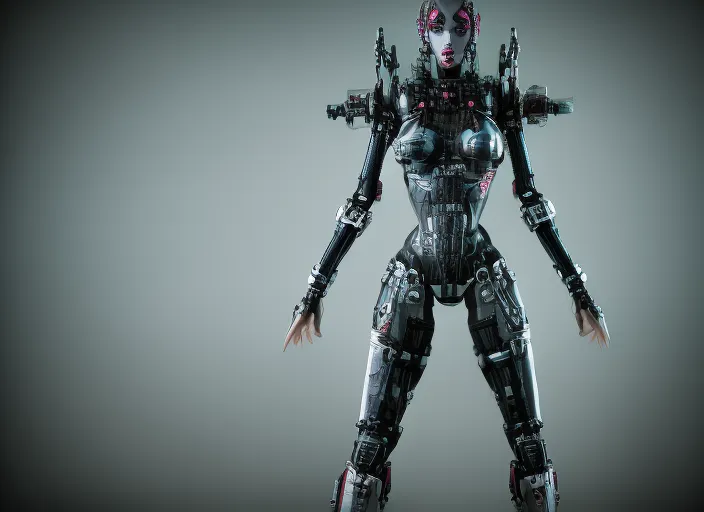dystopia cyber girl cyborg high detailed