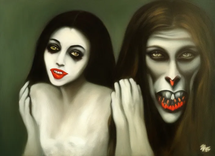 vampire girl with vampire teeth 