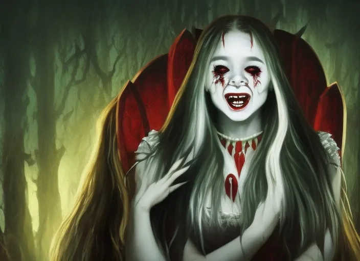 Sacrament vampire girl with vampire teeth 